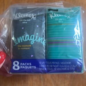 Set of 16 new travel size KLEENEX tissue packs